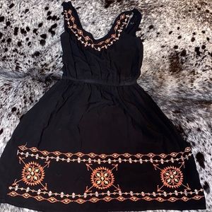 Cute western embroidered dress